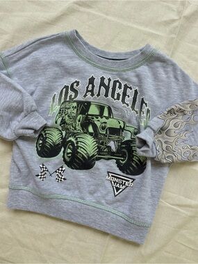 Monster Jam Los Angeles Monster Truck Sweatshirt - Gray & Green